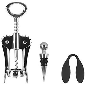 BarCraft 3-Piece Wine Gift Set with Winged Corkscrew