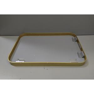 JENBELY 16x24 Inch Gold Bathroom Mirror, Brushed Brass Gold Metal Framed Rectangular Mirror with Rounded Corner, Wall Mounted Vanity Mirror for Bedroom or Living Room, Horizontal/Vertical