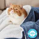 Bedsure GentleSoft Sherpa Fleece Throw Blanket for Couch, Non-Heated, Thick and Warm Throw for Women and Men, Soft Fuzzy Plush Blanket for Winter, Slate Blue, 50x60 Inches