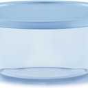 Pyrex Colors Tinted (7 Cup) Large Round Food Storage Container, Snug Fit Non-Toxic Plastic BPA-Free Lids, Freezer Dishwasher Microwave Safe (Blue)