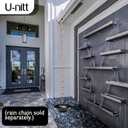 U-nitt 12" Spill Bowl Downspout Catch Basin for Rain Chain Anchoring & Stake | Rainwater Collection for Roof |Gutter Catch Basin | Good for Water Fountain & Birdbath | Black | Handles Heavy Rain