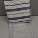 AMBERSPACE Twin XL Comforter Set Striped, Sea Blue Bedding Set 5 Pieces for Boys Girls Teen, All Season Bed in a Bag for Dorm with Sheets, Pillowcase & Sham