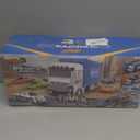 Transformable Truck & 3 Layer Race Track Playset, 62 inch Spring-Powered Track Toddlers Toys with 8 Cars & Parking Garage, Toy Trucks for Kids Ages 3-6, Birthday & Xmas Gifts for Boys Girls (Blue)