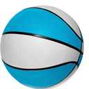 Botabee Official Size Pool Basketball - 9.4" Diameter, Size 7 Waterproof Basket Ball - Textured Grip for in-Water or Outdoor Play - Compatible with Pool Basketball Hoops - White and Blue