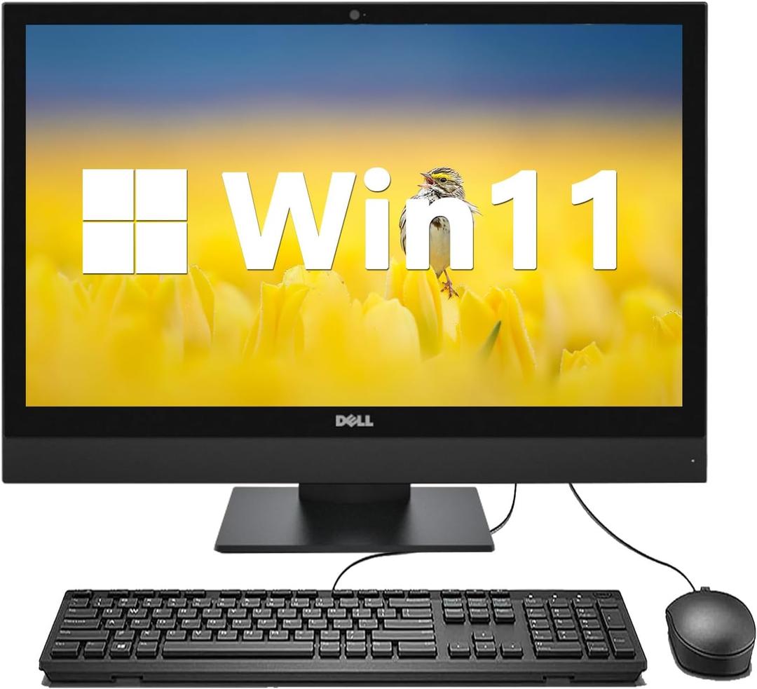 Dell Optiplex 3050 AIO Desktop Win11, 3050 All-in-one Computer PC, Intel 6th Gen Core i5-6500, 8GB RAM, 256GB SSD, DisplayPort, Windows 11 Pro 