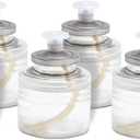 Sterno SoftLight Liquid Wax Candle Pack - Decorative Candles for Centerpieces, Candle Set with Bottle-Design Holder - Long Lasting Liquid Paraffin Candles, Burns Up to 18 Hours - 6 Pack