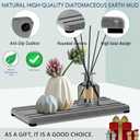 2PCS Water Absorbing Stone Tray, Quick Drying Diatomite Stone Sink Tray, Water Absorbent Diatomite Coasters for Kitchen Sink, Bathroom Counter Hand Soap Dish Toothbrush Holders