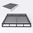 SHLAND King Box Spring, 7 Inch King Size Box Spring and Cover Set, 3000lbs Heavy Duty Metal Mattress Foundation with Easy Clean Cover, No Noise, Easy Assembly