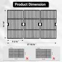 16 7/8" Porcelain Enameled Cast Iron Grill Cooking Grates Replacement for Charbroil 463441312 463432215 463461613 463436214 463436215 463441514 463440109 463436213 463420508 Gas Grill Grate Parts