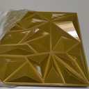 STICKGOO 3D Wall Panels for Interior Wall Decor, Champaign Gold Diamond Design Accent Wall Panels, 12''x12'' Modern Decorative Wall Panels for Living Room, Lobby, Office, Pack of 33 