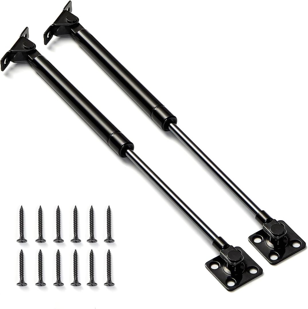 C1608054 20 inch 100 lb Gas Struts with Dual-Side Support T-Bracket(Won't Bend), All-Steel Body Gas Shock Lift Support for Food Truck, RV Bed & Heavy Lid, Set of 4