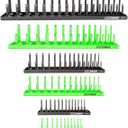 OEMTOOLS 22233 Tool Storage Organizer for SAE and Metric Socket, 6PC Socket Organizers for 1/4", 3/8", and 1/2" Drive Sockets, Optimize Toolbox Organization