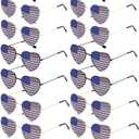 American Flag Sunglasses Heart Patriotic USA Sunglasses Independence Day Party Favors for Men Women 4th of July