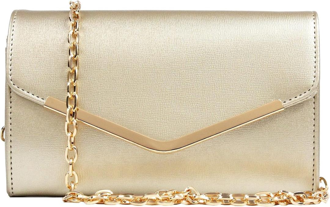 Clutch Purse Evening Bag for Women，Envelope Handbag With Detachable Chain