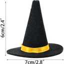 GSHLLO 20 Pcs Mini Felt Witch Hats Miniature Halloween Party Hat Wine Bottle Hat Topper Tiny Wizard Cap Hat Small Tree Ornaments Hats for DIY Crafts