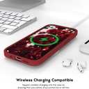 Compatible with iPhone 15 Case, Liquid Silicone Upgraded Camera Protection Case with Screen Protector Soft Microfiber Lining Shockproof Protective Phone Cover 6.1", Red