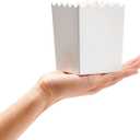 Juvale 100 Pack Mini Popcorn Boxes for Party, Bulk White Popcorn Containers for Movie Night Decorations (3 x 4 In) - Carnival Decor