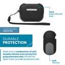 WITHit Sport Cover Compatible with Apple AirPods Pro, Soft, Durable Silicone and Hard Protective Shell, Protective Earbud Cover  Wireless Charging Compatible AirPod Pro Case (Black/Grey)