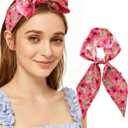 Purse Scarf for Handbags Long Skinny Scarf Bandana Silk Feeling Head Scarf Hair Neck Scarves for Women Bag