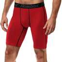 Roadbox 1 or 2 Pack Compression Shorts for Men, Athletic Workout Performance Underwear, Running Gym Spandex Sport Base Layer (Medium)