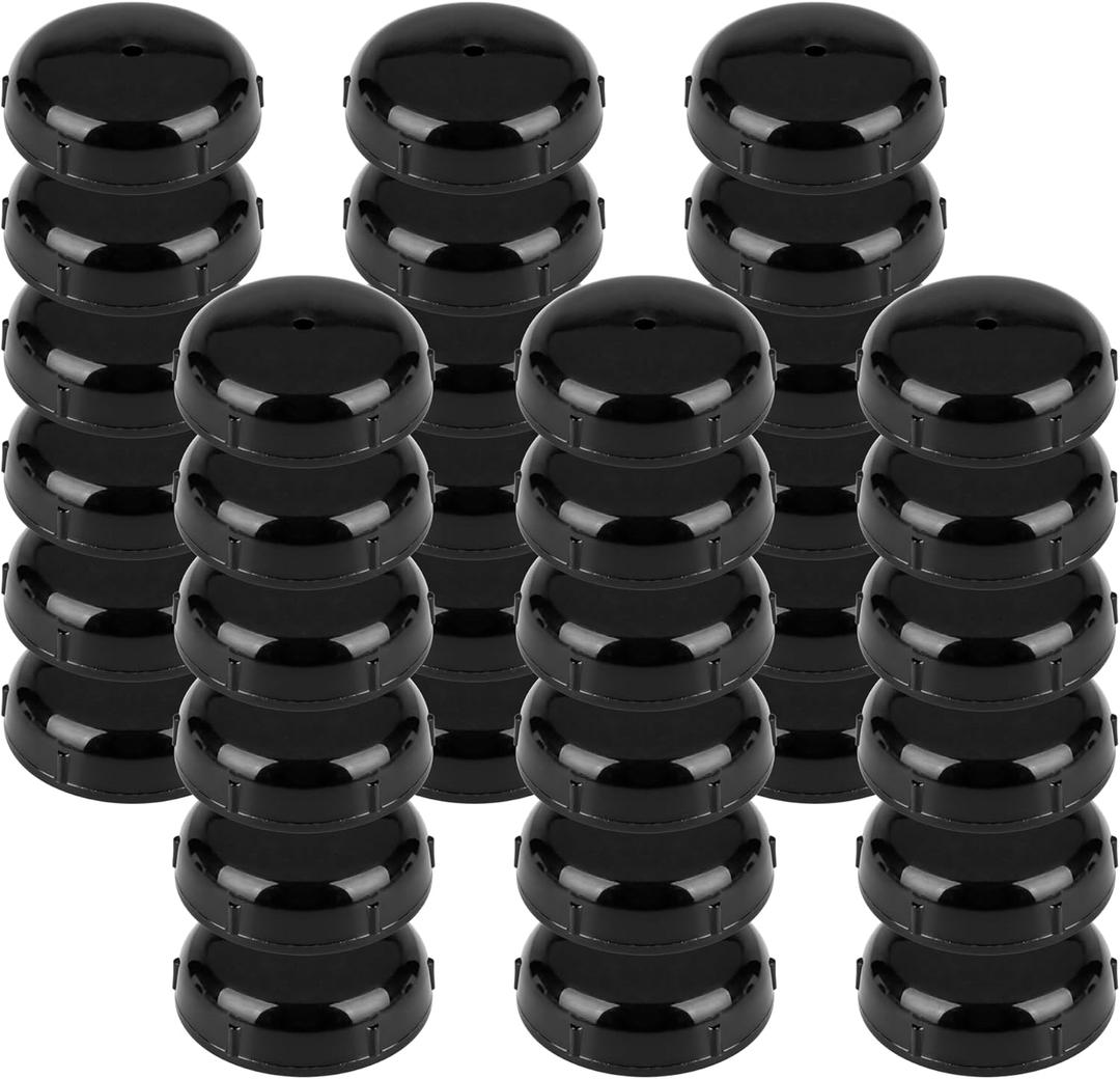 36-Pack Wrought Iron Patio Furniture Feet Caps 1-1/2 inch Round Plastic Outdoor Chair Leg Caps, PETOX Patio Chair Leg Caps for Metal Chairs, Patio Furniture Replacement Feet for Chairs & Tables, Black
