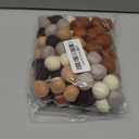 Buryeah 100 Pcs Christmas Wool Felt Balls Christmas DIY Garland Felt Balls for Crafts Hanging Decorations for Home and Party (Brown)