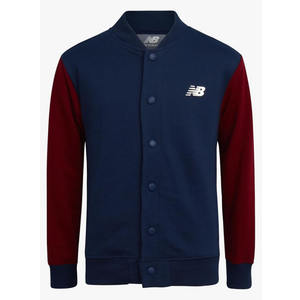 New Balance Boys Bomber Jacket - Soft Cotton Fleece Casual Outdoor Varsity Bomber Jacket for Boys (Sizes: S8)