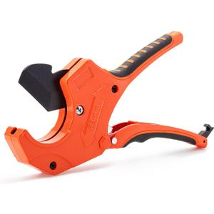 Bates- PVC Pipe Cutter, Cuts up to 2-1/2", Orange Ratcheting PVC Pipe Cutter Tool, Pipe Cutters PVC Pipe Shears, Plastic Pipe Cutter, PEX Pipe Cutter, PVC Cutter Tool, PVC Ratchet Cutter