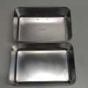 AKOLAFE 2 Pack Stainless Steel Loaf Pan 8.5 x 5.5 Inch Banana Bread Pan for Homemade Bread Loaf Pans for Baking Bread Tin Sourdough Bread Baking Pan Metal Sandwich Loaf Bread Pans for Meatloaf, Cake (Regular)