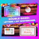 LED Letter Bottle Presenter, VIP Bottle Service Sign, Hand Held Light Box with Color Change for Club, Bar, Party, Birthday, Store - Acrylic Frame with 4 Letter Sets & 2 Number Sets (Whiteboard Letters), Medium Signage