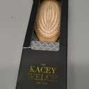 Kacey Welch Hair Brush for Everyone  Metal-Tipped Bristles for Gentle Detangling with Scalp-Stimulating Comfort, Natural Bamboo Brush for Extensions, All Hair Types, Wet & Dry Styling