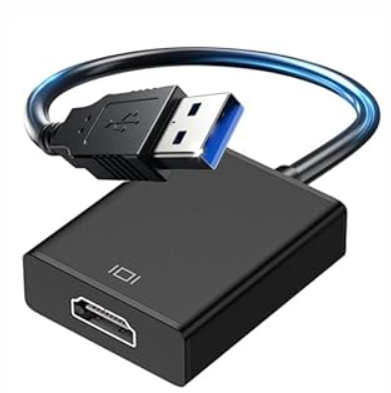 Fululuer USB to HDMI Adapter for Monitor | USB 3.0 to HDMI for PC Laptop MacBook | Compatible with Windows MacOS Android (Jet Black, USB3.0)