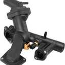 X AUTOHAUX LR005631 4H238A504AC Car Thermostat Housing with Sensor for Land for Rover LR3 2005-2009 for Land Rover Range Rover Sport 2006-2009 4.4L V8