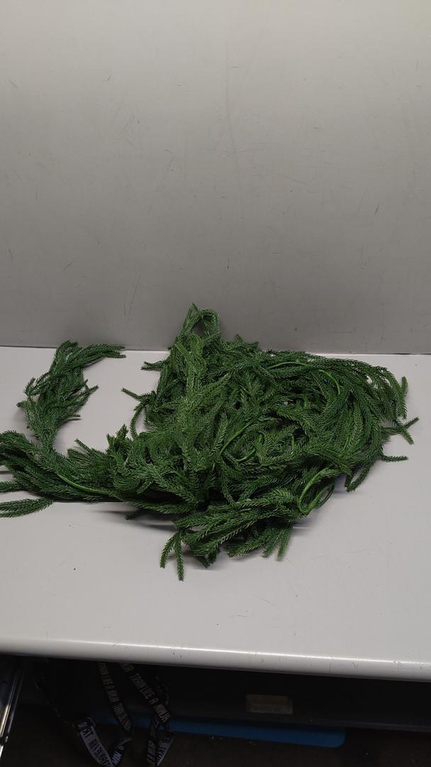 70 inches Artificial Norfolk Pine Garlands, Real Touch Winter Pine Garland, Green Artificial Greenery Garland for Table, Mantle, Wall, Indoor, Outdoor Christmas Decorations (Green)