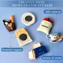 6pcs Cute 3D Resin Fridge Magnets - Creative Natural Food Shaped Magnets for Home Decor, Refrigerator, Magnetic Whiteboard or Blackboard