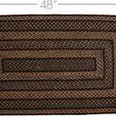 VHC Brands Farmhouse Primitive Jute Black Striped Rug Rectangle w/Floor Pad 27"x48"