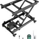 VEVOR Electric Lift Table, 330 lbs Capacity Single Scissor Lift Table, 8-28 in Height Adjustable Lifting Platform, Coffee Table Lift with 4 Wheels, for Material Handling and Transportation, Black