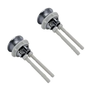 6pcs 58mm Toilet Tank Button, Dual Push Button Flush Toilet Button, Threaded Diameter Toilet Button Flush Button Replacement with 1pcs Storage Bag+ 2 pcs