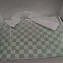 Checkered Bath Towels Set of 3, 100% Cotton Bath Towels Large, 600GSM, 55 * 28 in, Luxury Shower Towels for Bathroom, Soft Absorbent Quick-DryOrange+Dark Green+Pink