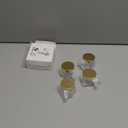 Patelai 4 Pieces Round Wide-mouth Leak Proof Plastic Container Jars with Lids for Travel Storage Makeup Beauty Products Face Creams Oils Salves Ointments DIY Making(2 Ounce,Gold)