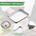 12 Pcs Stainless Steel Baking Sheet Pan Set, 9 x 7 x 1 Inch Stainless Steel Baking Tray Cookie Sheet Baking Pan Metal Baking Pan Oven Tray Cake Toaster for Baking,Dishwasher Safe