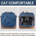 Extra Large Cat Carrier Soft Sided, Portable Small Dog Carrier for 2 Cats, 24"x16.5"x16" Car Travel Folding Comfortable Design, Navy