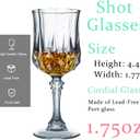 Cordial Glasses With Stem - Sherry, Port, Crystal Shot, Limoncello - 1.75 oz (Set of 6)