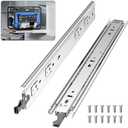 PHWALK 1 Pair 22 Inch 150 Lb Heavy Duty Drawer Slides with Lock Full Extension Ball Bearing Cabinet Telescoping Sliding Rails Tool Box Runners Tracks Glides Side Mount pack of 2