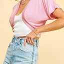 Lock and Love Women's Versatile Open Front Lightweight Short Sleeve Bolero Shrug, XXXL