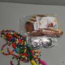 ColorGround Short Curly Orange Red Wig with Necklace Earrings Sunglasses for 70s Costumes Themed Party