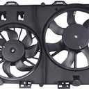 621-052 Air Conditioning Dual Radiator & Condenser Cooling Fan Assembly for Chevrolet Equinox Pontiac Torrent 2006 2007 2008, GM3115204 19129813 19129815