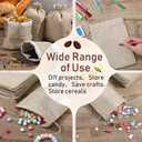 Berlune 100 Pcs Burlap Bags with Drawstring 7 x 9 Inch Party Favor Bags Bulk for Christmas Gift Wedding Favors Jewelry Pouches DIY Craft
