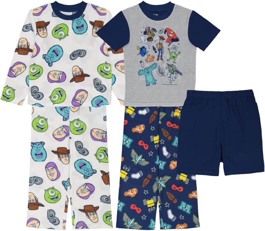 Disney Boys' Mickey Mouse | Pixar 5-piece Loose-fit Pajama Set, Soft & Cute for Kids (4)