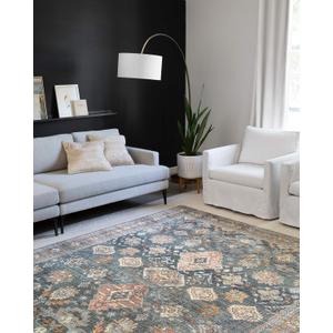 Loloi II Skye Collection SKY-10 Sea/Rust 2'-3" x 3'-9" Accent Rug